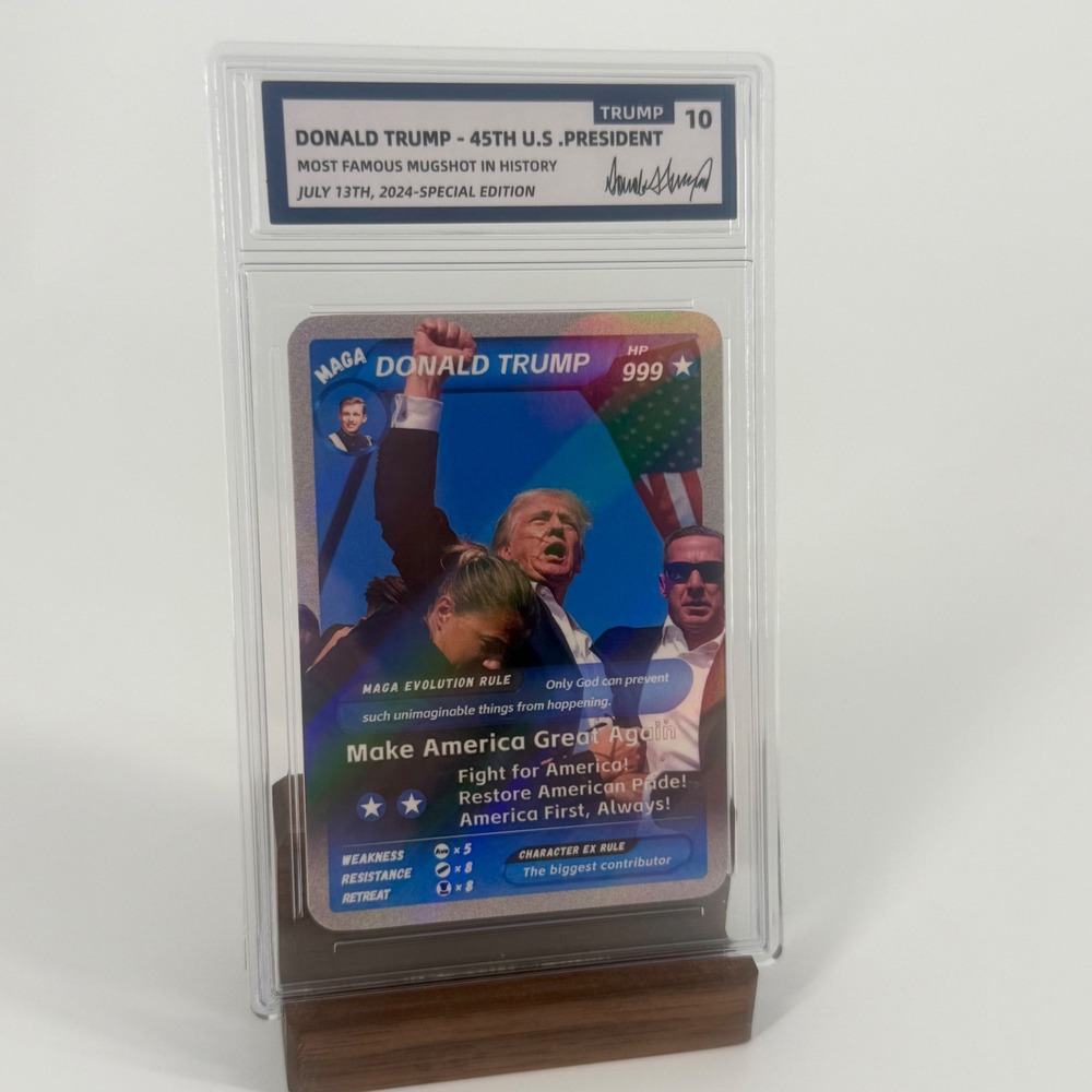 Donald Trump July 13 2024 Special Edition Custom Trading Card Graded Gem 10 Slab